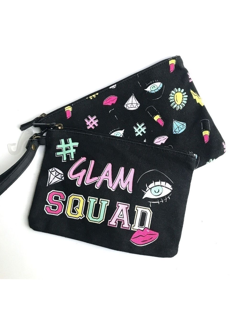 GLAM SQUAD NWOT Set of 2 Make-up Bags